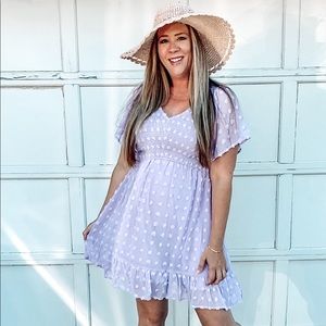 Lavender Swiss dot dress NWT